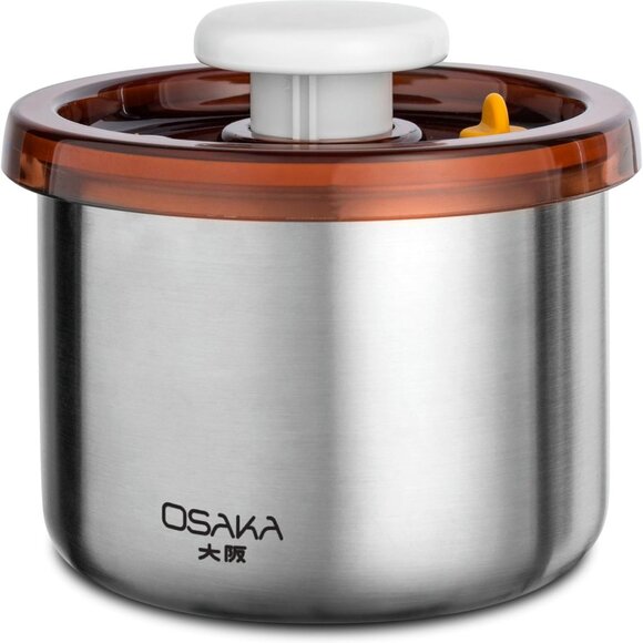 Osaka Vacuum Sealed Canister Stainless Steel Storage Container for Coffee 16.9oz - Picture 1 of 5